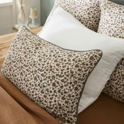 Coussin Et Housse|EMINZA Coussin carré gaze de coton (45 x 45 cm) Rosa Marron