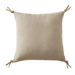 Coussin Et Housse|EMINZA Coussin carré lin lavé (45 cm) Louise Beige