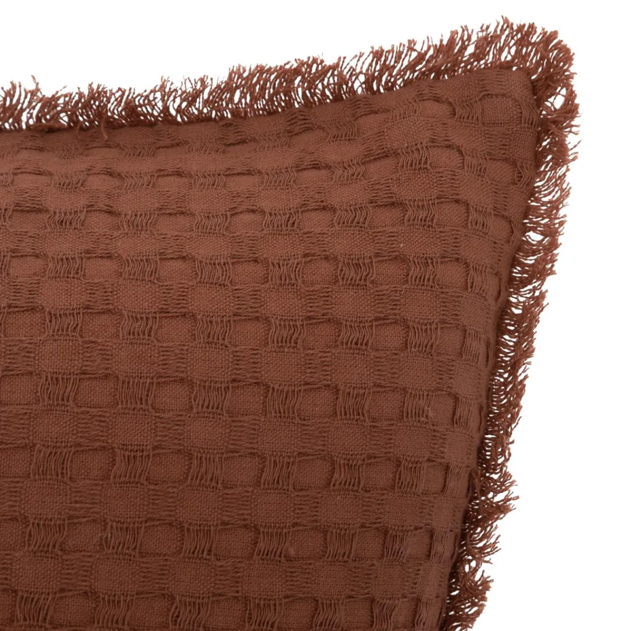 Coussin Et Housse|ATMOSPHERA Coussin carré nid d'abeille (45 x 45 cm) Widdy Terracotta