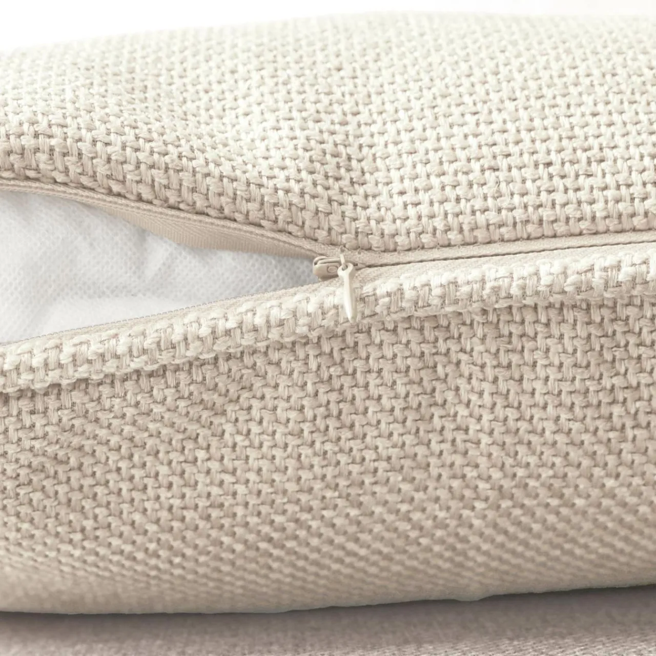 Coussin Et Housse|EMINZA Coussin carré tissé (45 x 45 cm) Alba grège Beige