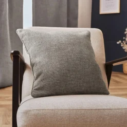 Coussin Et Housse|EMINZA Coussin carré tissé (45 x 45 cm) Alba Taupe