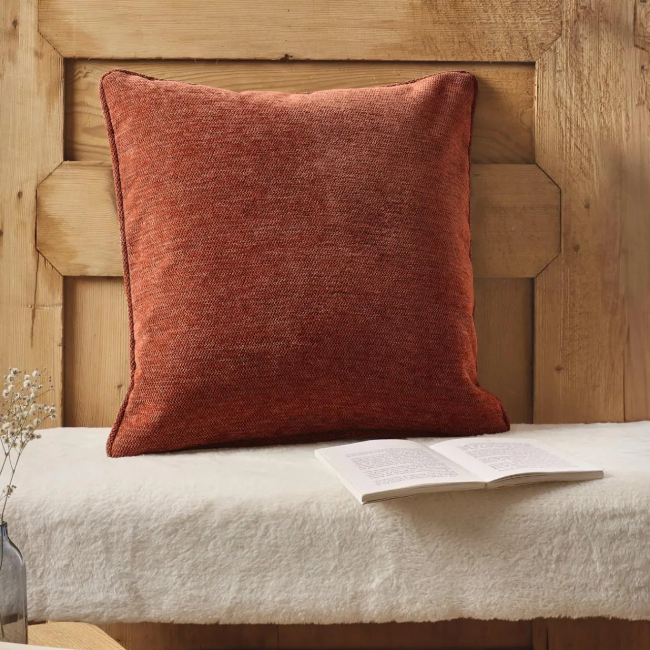 Coussin Et Housse|EMINZA Coussin carré tissé (45 x 45 cm) Magnus Terracotta