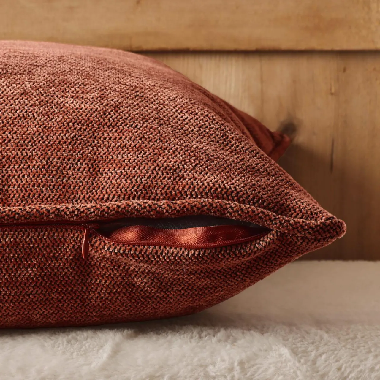 Coussin Et Housse|EMINZA Coussin carré tissé (45 x 45 cm) Magnus Terracotta