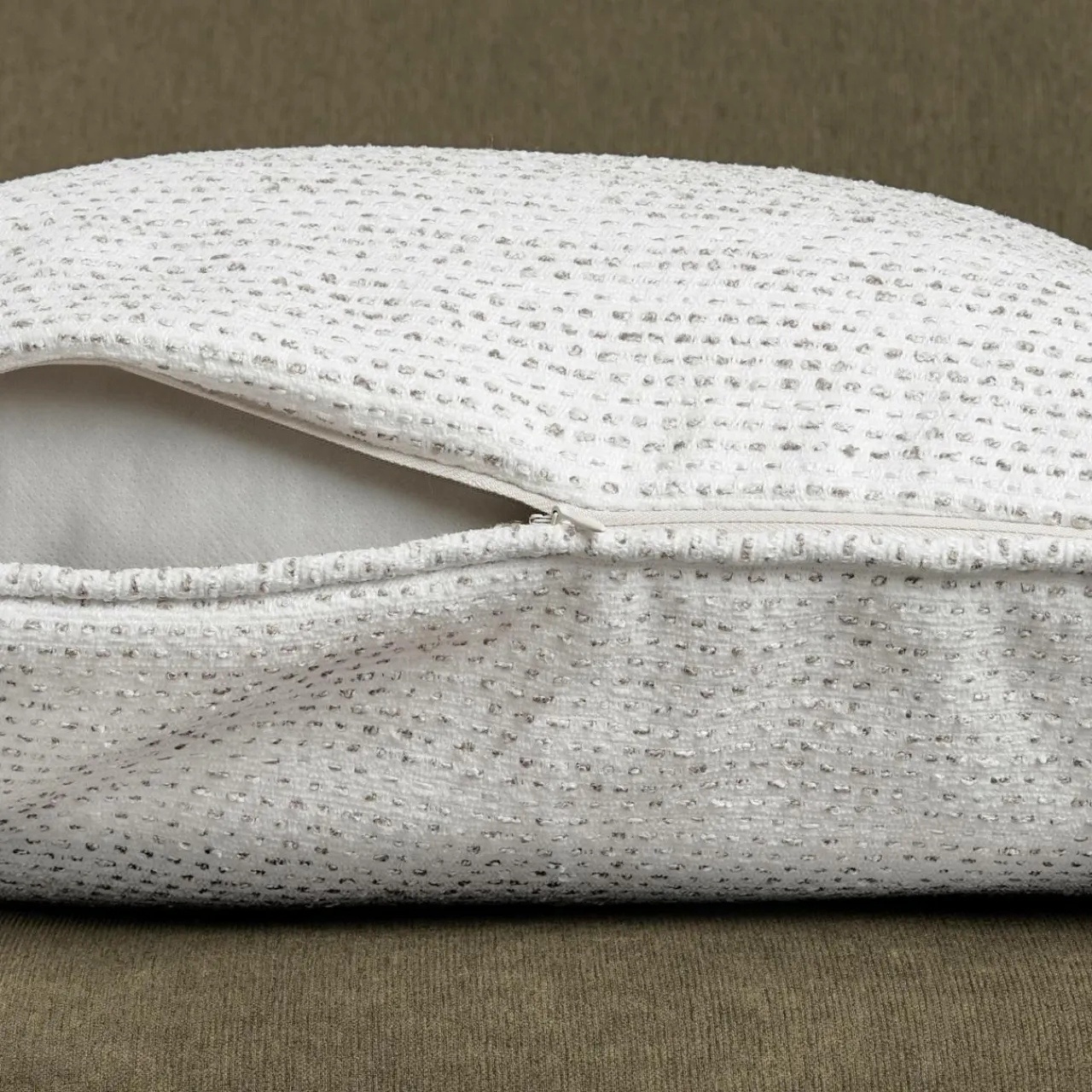 Coussin Et Housse|EMINZA Coussin carré tissé (50 x 50 cm) Oscar perle Gris