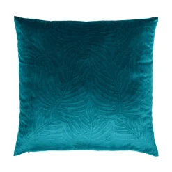 Coussin Et Housse|EMINZA Coussin carré velours (60 x 60 cm) Fern Bleu pétrole