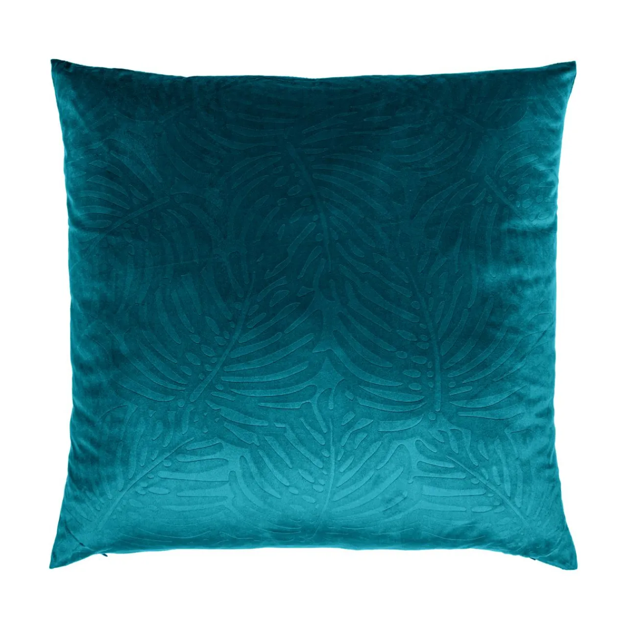 Coussin Et Housse|EMINZA Coussin carré velours (60 x 60 cm) Fern Bleu pétrole