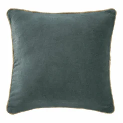 Coussin Et Housse|EMINZA Coussin carré velours de coton (45 x 45 cm) Victor Gris ardoise