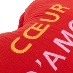 Coussin Et Plaid Enfant|Coussin Et Plaid Enfant|Atmosphera cru017dateur d'intu017drieur for kids Coussin cœur enfant coton (40 cm) Amour Rouge