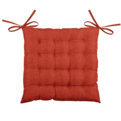 Galette De Chaise|LOVELY CASA Coussin de chaise carré 16 points (40 x 40 cm) Béa Terracotta