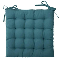 Galette De Chaise|ATMOSPHERA Coussin de chaise carré (38 x 38 cm) Otto Bleu canard