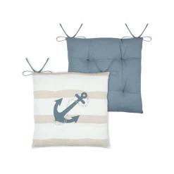 Galette De Chaise|STOF Coussin de chaise carré coton (38 x 38 cm) Nautical Beige