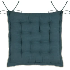 Galette De Chaise|STOF Coussin de chaise carré coton (38 x 38 cm) Helios Bleu