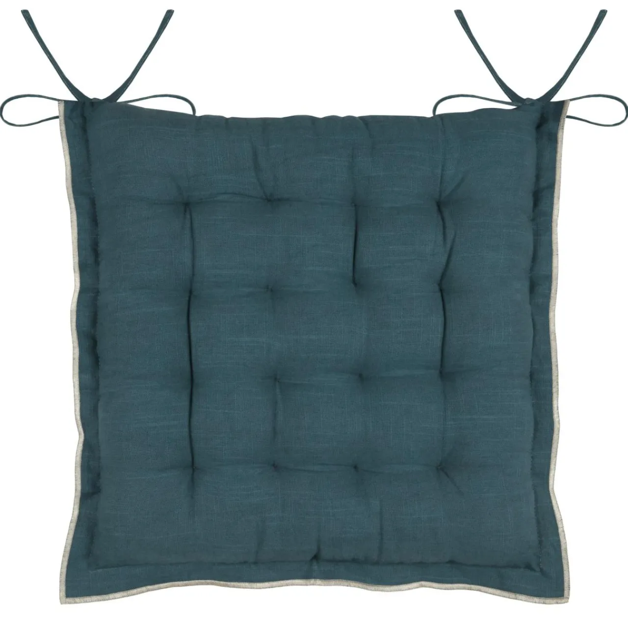 Galette De Chaise|STOF Coussin de chaise carré coton (38 x 38 cm) Helios Bleu