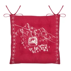Galette De Chaise|STOF Coussin de chaise carré coton (38x38 cm) Villard Rouge