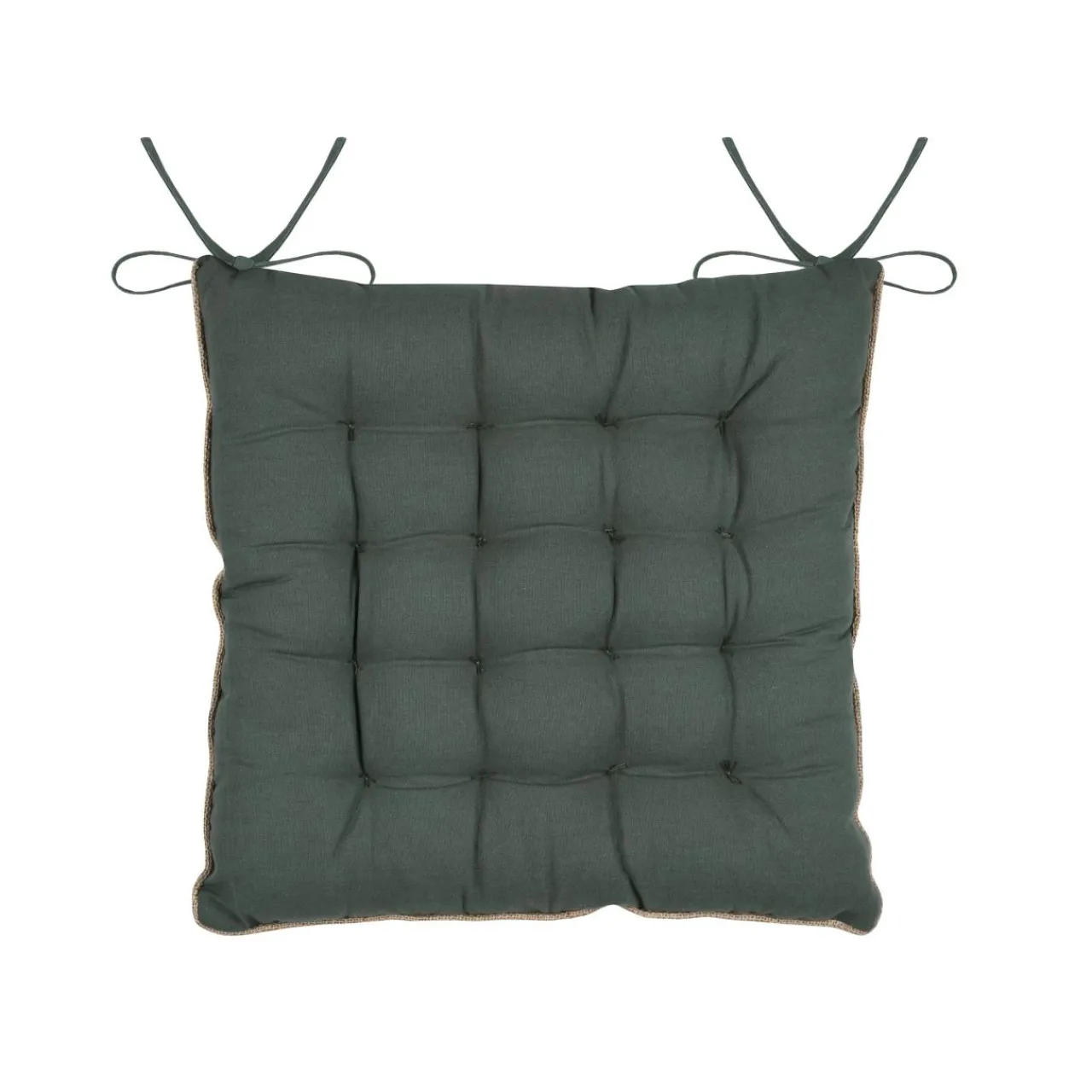 Galette De Chaise|STOF Coussin de chaise carré coton (38 x 38 cm) Botanys Ecru