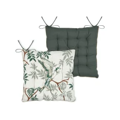 Galette De Chaise|STOF Coussin de chaise carré coton (38 x 38 cm) Botanys Ecru