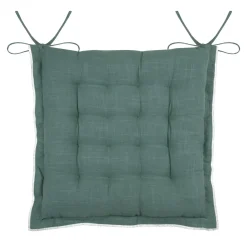 Galette De Chaise|STOF Coussin de chaise carré coton (38 x 38 cm) Helios Vert