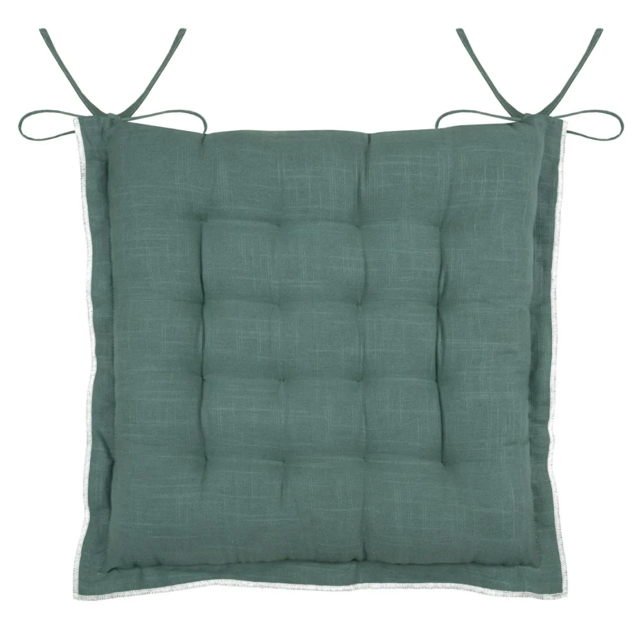 Galette De Chaise|STOF Coussin de chaise carré coton (38 x 38 cm) Helios Vert