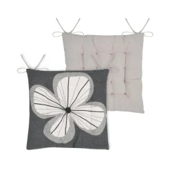 Galette De Chaise|STOF Coussin de chaise carré coton (38 x 38 cm) Tilda Gris