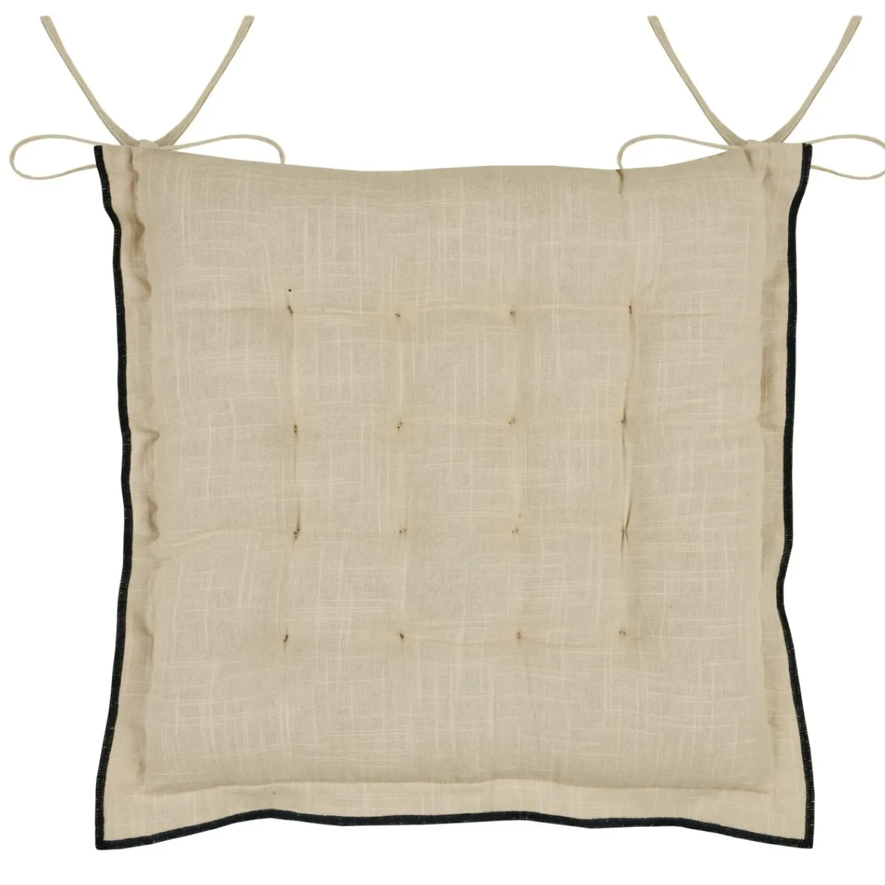 Galette De Chaise|STOF Coussin de chaise carré coton (38 x 38 cm) Helios Ecru