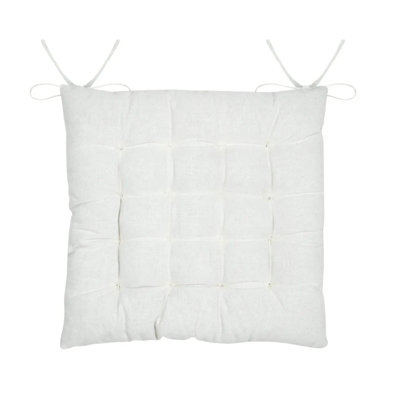 Galette De Chaise|STOF Coussin de chaise carré coton (38 x 38 cm) Blokken Ecru