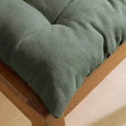 Galette De Chaise|EMINZA Coussin de chaise carré coton (40 x 40 cm) Pixel Vert kaki