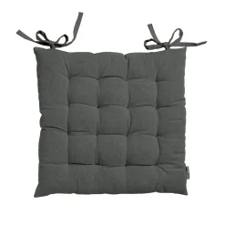 Galette De Chaise|EMINZA Coussin de chaise carré coton (40 x 40 cm) Pixel Gris Anthracite