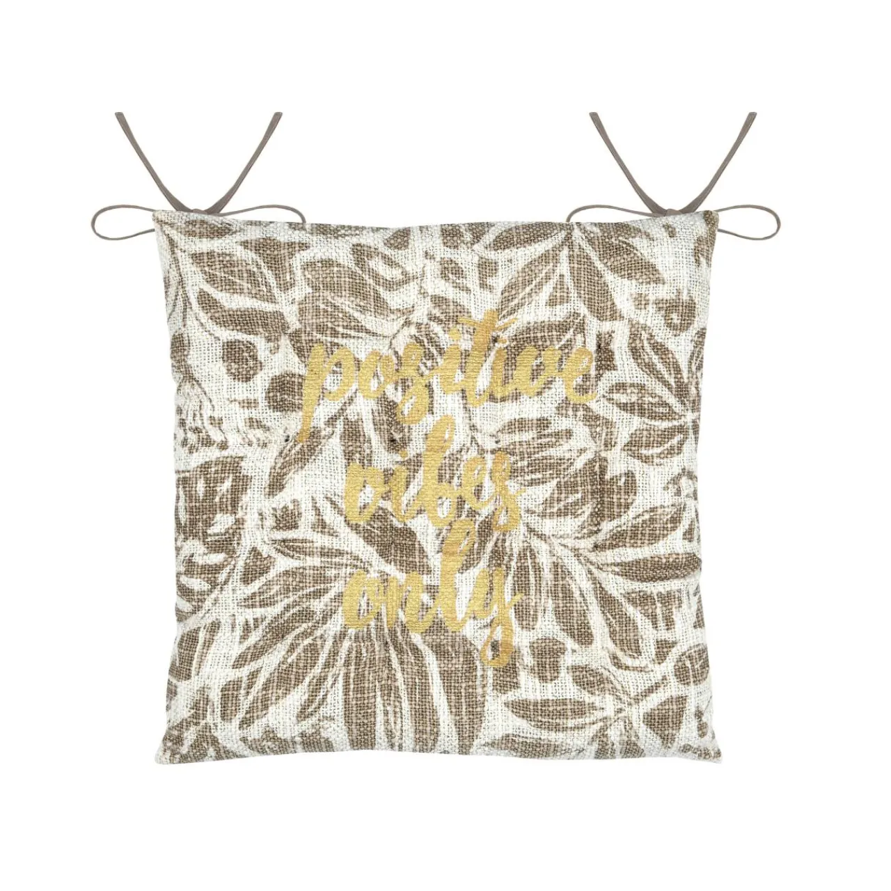 Galette De Chaise|STOF Coussin de chaise carré coton (38 x 38 cm) Hemera Taupe