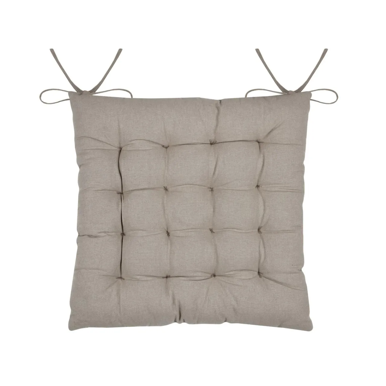 Galette De Chaise|STOF Coussin de chaise carré coton (38 x 38 cm) Hemera Taupe