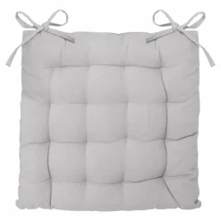 Galette De Chaise|ATMOSPHERA Coussin de chaise carré Datara Gris clair