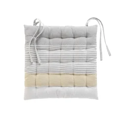 Galette De Chaise|douceur d'intu017drieur Coussin de chaise carré polycoton (38 x 38 cm) Iliade Gris