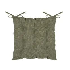 Galette De Chaise|STOF Coussin de chaise carré velours (38 x 38 cm) Dandy Vert kaki