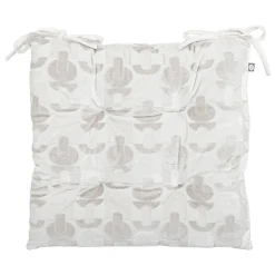 Galette De Chaise|Atmosphera, cru017dateur d'intu017drieur Coussin de chaise carré velours (38 x 38 cm) Luna Ecru