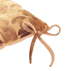 Galette De Chaise|Atmosphera, cru017dateur d'intu017drieur Coussin de chaise carré velours (38 x 38 cm) Luna Jaune ocre