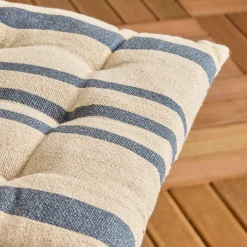 Coussin Chaise Et Fauteuil|EMINZA Coussin de chaise extérieur carré (38 x 38 cm) Nautira Bleu marine