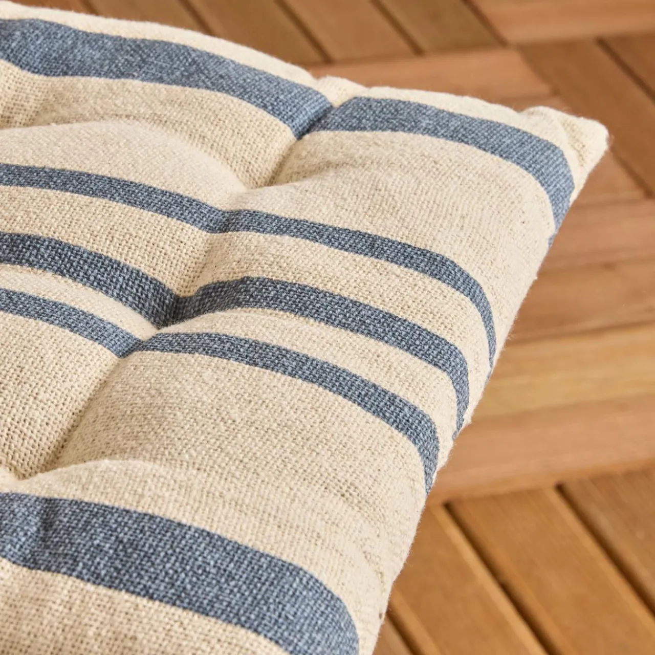 Coussin Chaise Et Fauteuil|EMINZA Coussin de chaise extérieur carré (38 x 38 cm) Nautira Bleu marine