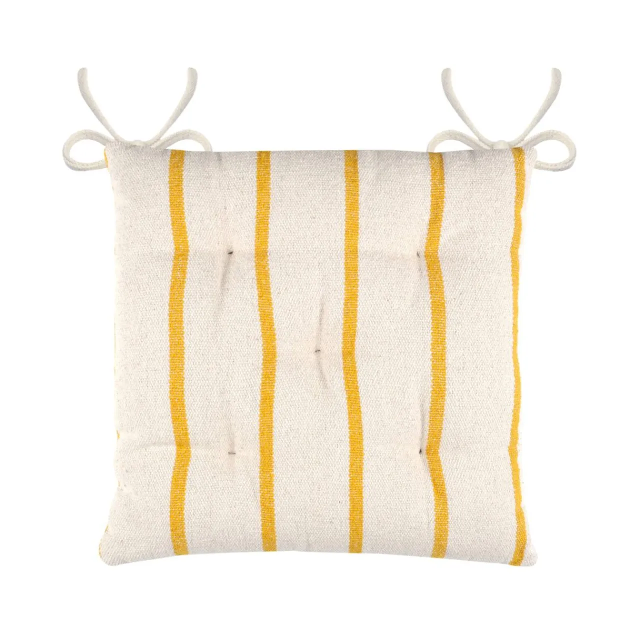 Coussin Chaise Et Fauteuil|EMINZA Coussin de chaise extérieur toile de coton (40 x 40 cm) Ocealys Jaune moutarde