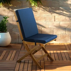 Coussin Chaise Et Fauteuil|Accessoires Et Coussins|EMINZA Coussin de chaise extérieur avec dossier (90 x 40 cm) Sunset Bleu nuit