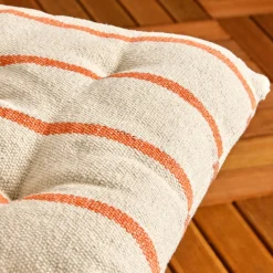 Coussin Chaise Et Fauteuil|EMINZA Coussin de chaise extérieur toile de coton (40 x 40 cm) Ocealys Corail Orange