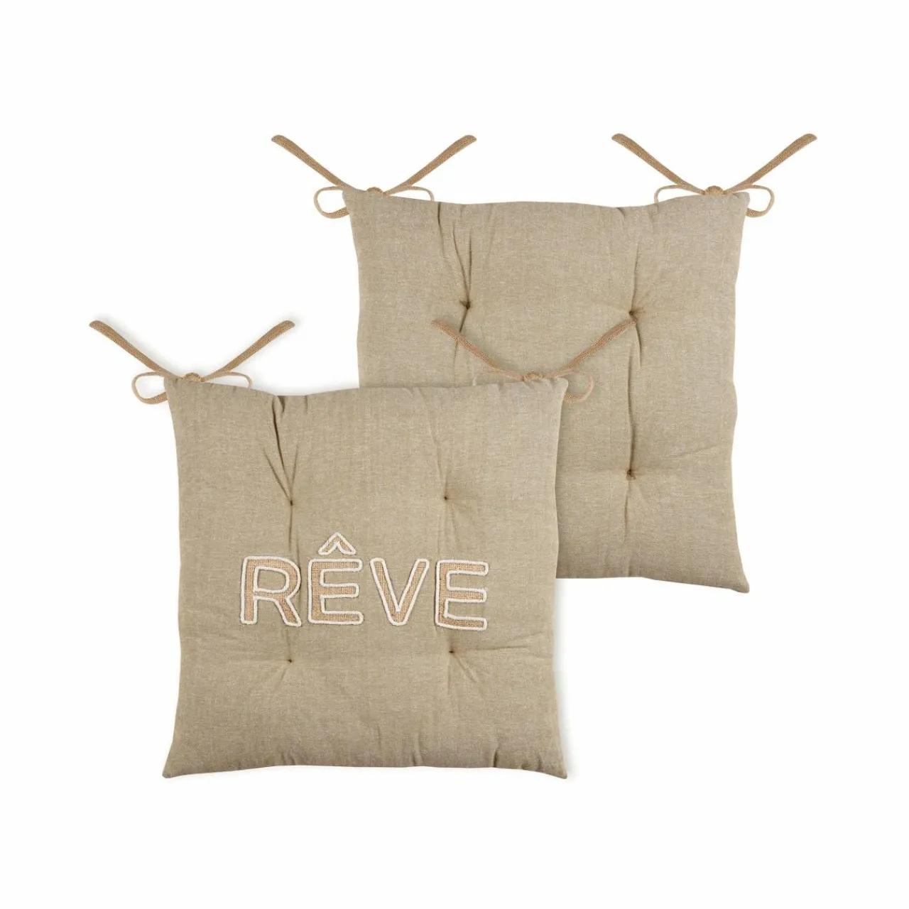 Galette De Chaise|LOVELY CASA Coussin de chaise Maison ficelle Marron