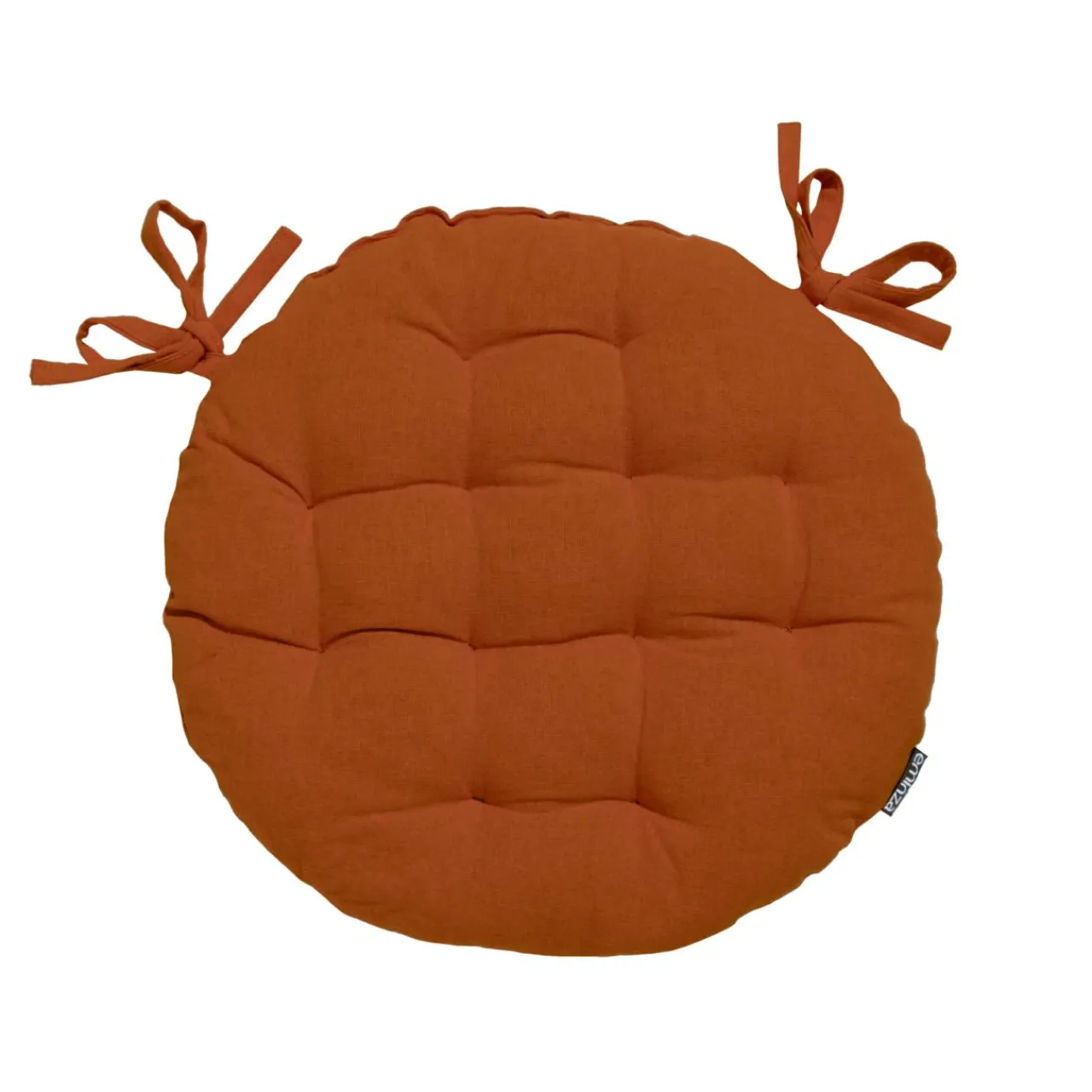 Galette De Chaise|EMINZA Coussin de chaise rond coton (40 cm) Pixel Terracotta