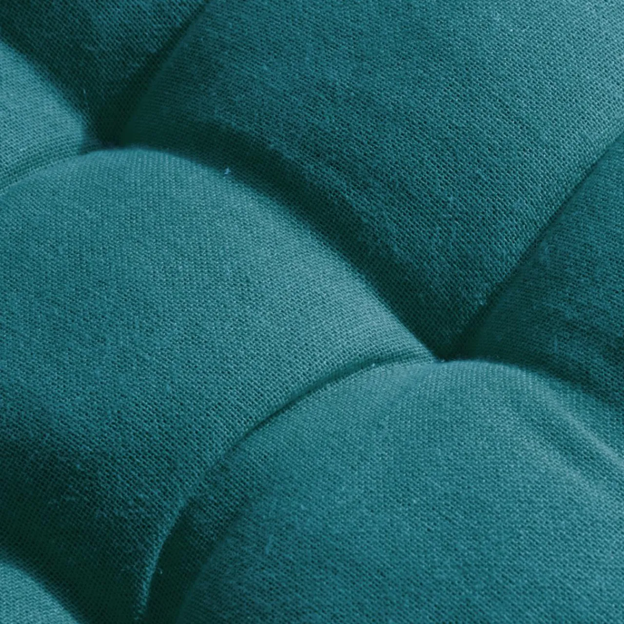 Galette De Chaise|EMINZA Coussin de chaise rond coton (40 cm) Pixel Bleu canard