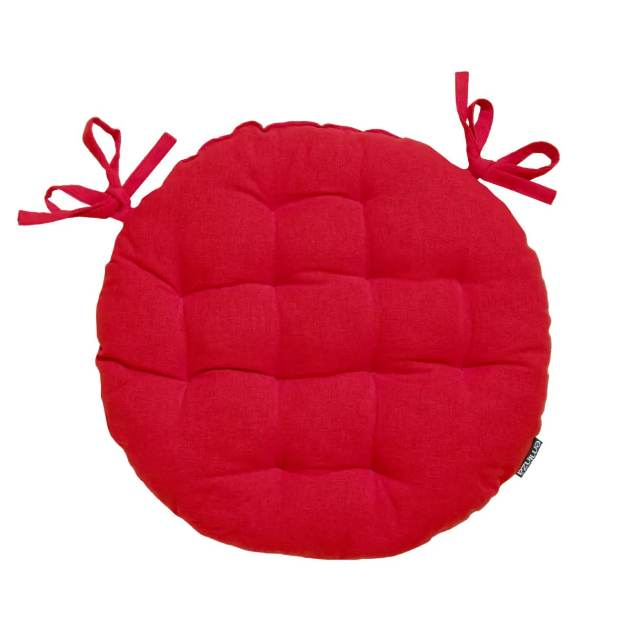 Galette De Chaise|EMINZA Coussin de chaise rond coton (40 cm) Pixel Rouge