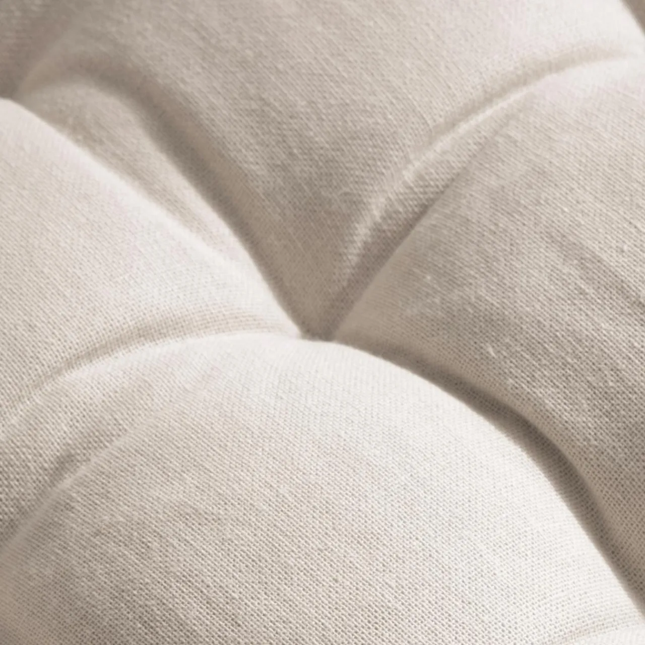 Galette De Chaise|EMINZA Coussin de chaise rond coton (40 cm) Pixel Beige