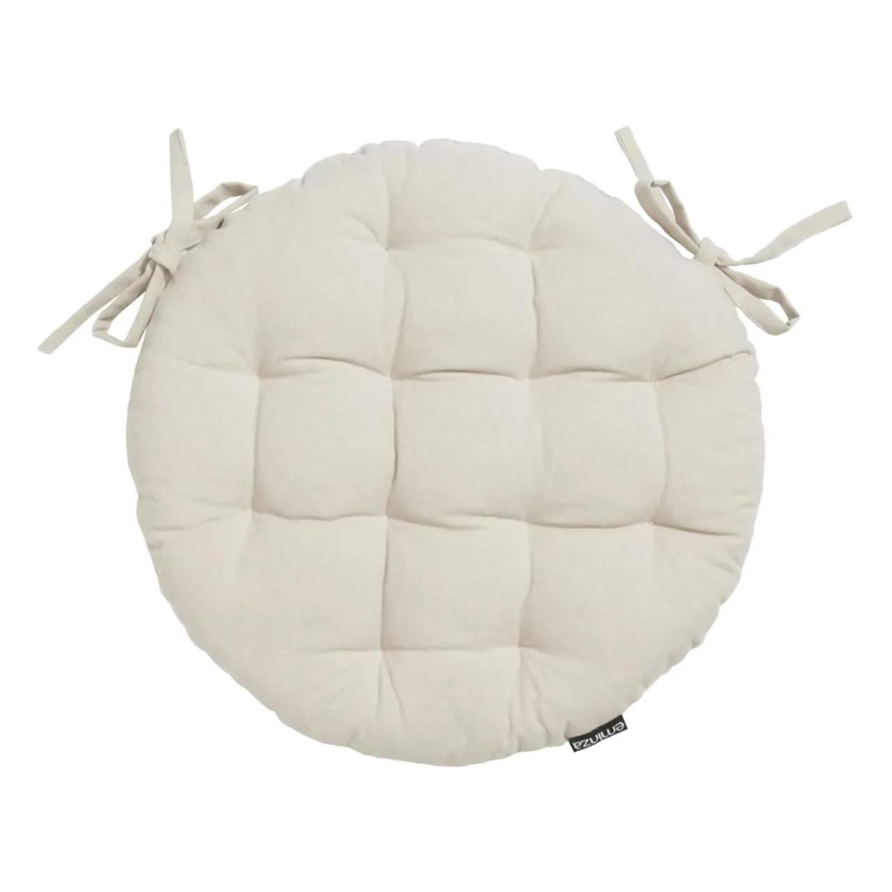 Galette De Chaise|EMINZA Coussin de chaise rond coton (40 cm) Pixel Beige