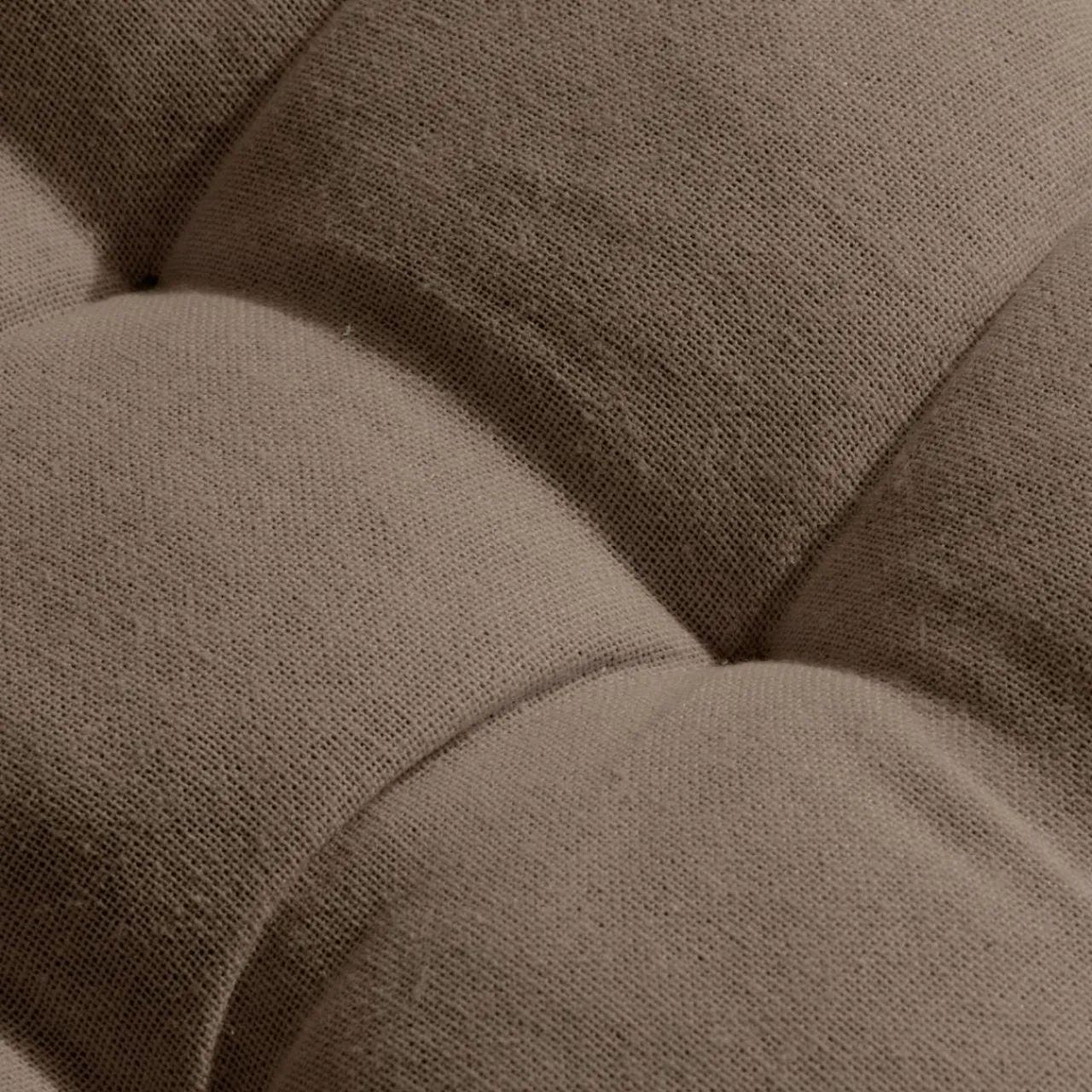 Galette De Chaise|EMINZA Coussin de chaise rond coton (40 cm) Pixel Taupe