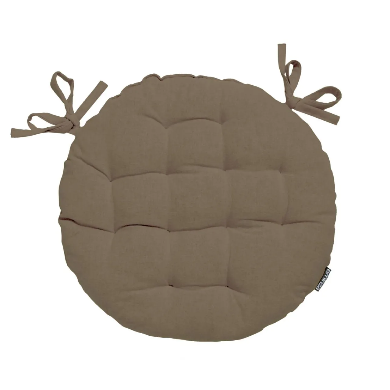 Galette De Chaise|EMINZA Coussin de chaise rond coton (40 cm) Pixel Taupe