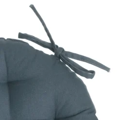 Galette De Chaise|ATMOSPHERA Coussin de chaise rond Datara Orage Bleu orage