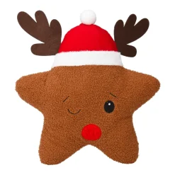 Plaid, Coussin Et Tapis De Noël|KOOPMAN Coussin de Noël (43 cm) Étoile de Noël Marron