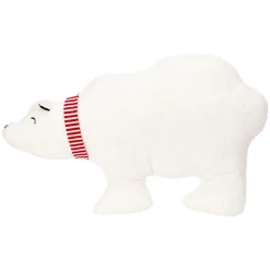 Plaid, Coussin Et Tapis De Noël|KOOPMAN Coussin de Noël bouclette (65 x 37 cm) Ours polaire Blanc